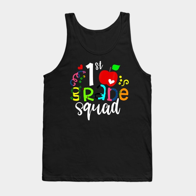 1St First Grade Squad Back O School Eacher  Shirt S Tank Top by Hot food